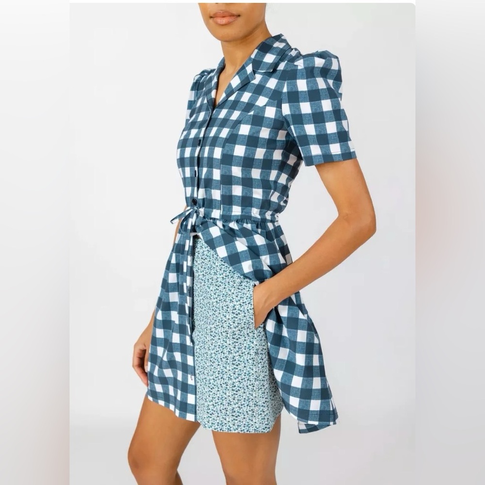 Blue Gingham Hayden Dress set